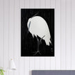 Egret in the rain by Ohara Koson woodblock print