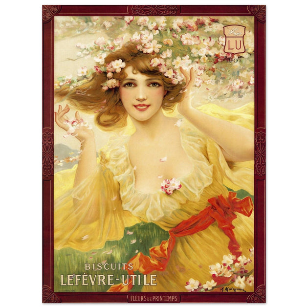 Biscuits Lefevre Utile vintage advertising poster  by Albert Matignon.