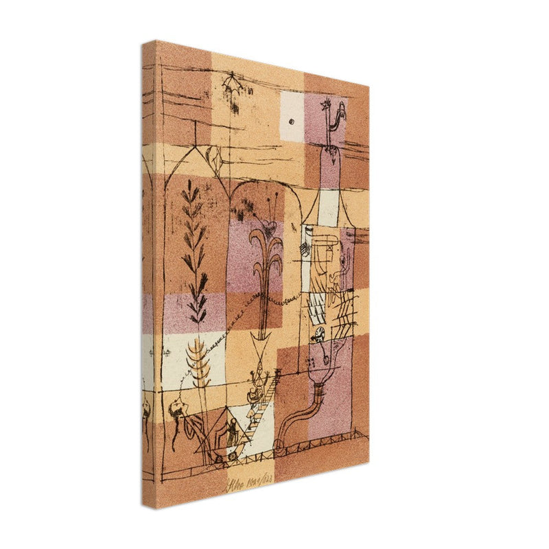 Paul Klee Hoffmanesque Scene abstract painting.