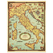 Italy old pictorial map by Ernest Dudley Chase.