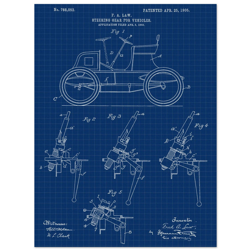 Steering Gear for vehicles patent illustration.