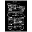 Motor Vehicle patent. Vintage car illustration.