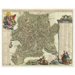 Antique city map of Rome in Italy XVIII Century by Johan Baptiste Homann.