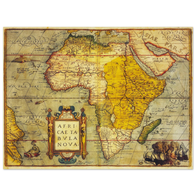 Africa map by Abraham Ortelius