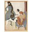 Helen Dryden fashion magazine vintage illustration. Elegant women with dog.
