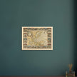 Ancient antique map of Europe. The map is devided in empires and realms.  poster.