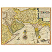 Red sea, Arabian coast and the Persian Gulf ancient map by Jan Huygen. Routes to the Indian Ocean.