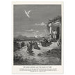 Gustave Dore The Bible engraving print . The angel Raphael and the family of Tobit.