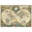 Ancient map of the world XVII Century Double Hemisphere globe map by Jacob Aertsz.