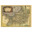 Ancient map of Prussia by Abraham Ortelius. Historic vintage map of 1570.
