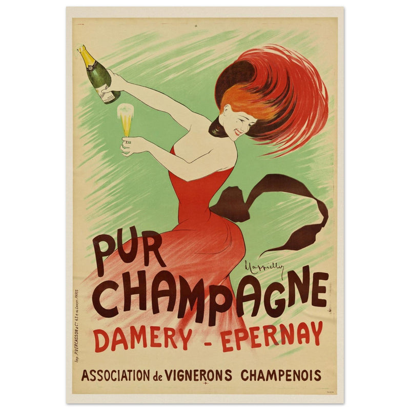 Pur Champagne Damery Epernay advertising vintage poster by Leonetto Cappiello.