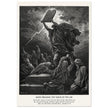 Gustave Dore The Bible engraving print . Moses breaking the Tables of the Law .