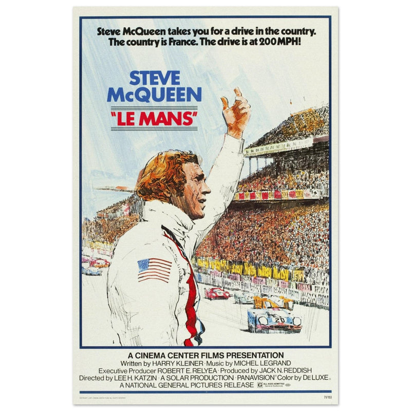 Steve Mc Queen Le Mans movie poster.