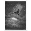 Gustave Dore Paradise Lost engraving . Satan descent to Earth.