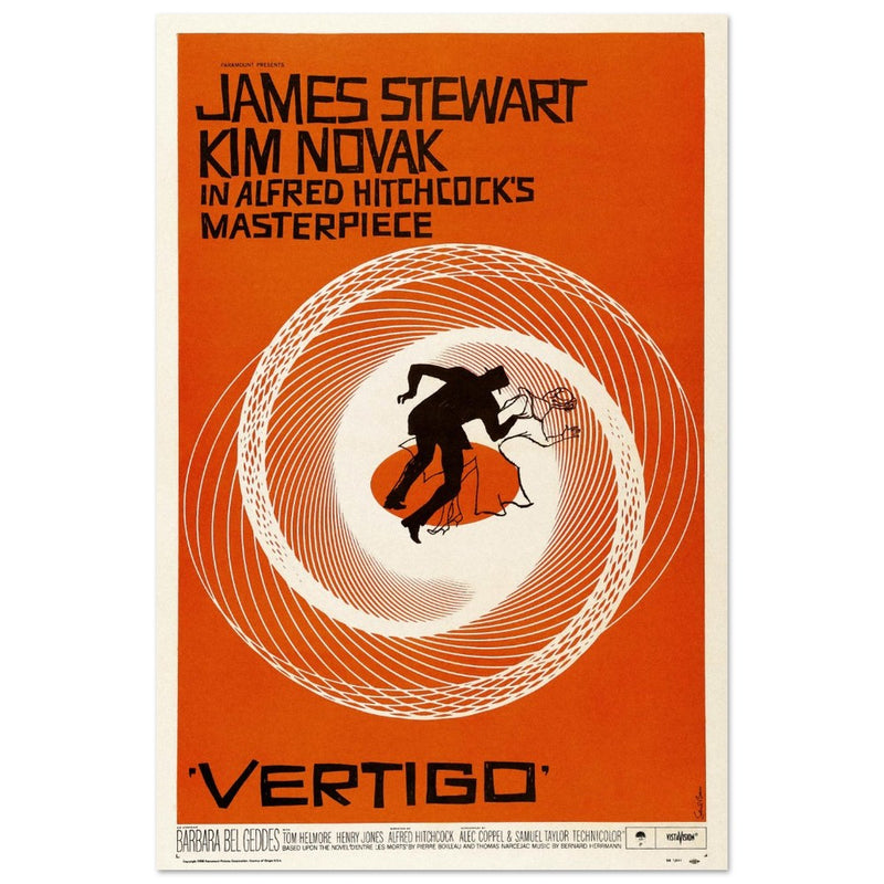 Vertigo by Alfred Hitchcock movie poster.