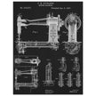 Sewing machine vintage patent 1897 by F. H Richards.
