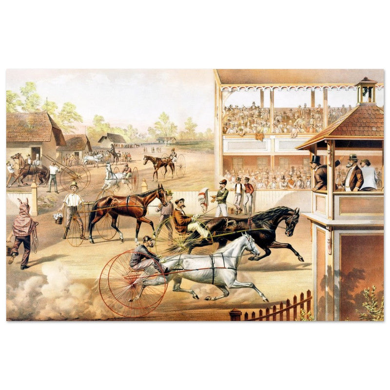 Harness racing .Ready for the Trot Bring up Your Horses by Nathaniel Currier.