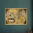 America ancient map. Americae sive novi orbis, nova descriptio by Abraham Ortelius