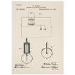 Electric Lighting patent  by Nikola Tesla.