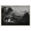 John Martin Paradise Lost vintage mezzoting engraving . Raphael Conversing with Adam and Eve .