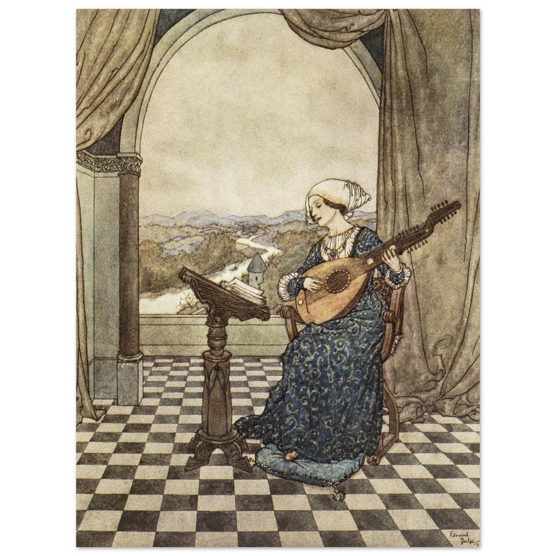 Edmund Dulac illustration for The Wind Tells of Waldemar Daa and His Daughters fairy tale print reproduction