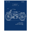 Vintage motorcycle patent by William S Harley founder of harley davidson.