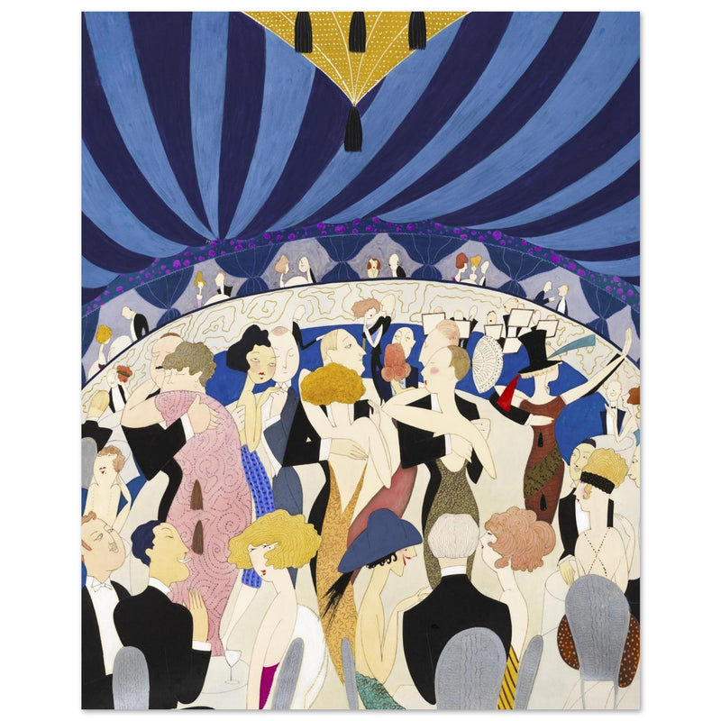 Anne Harriet Fish vintage illustration:  Dancing Couples in ball room fashion magazine cover.
