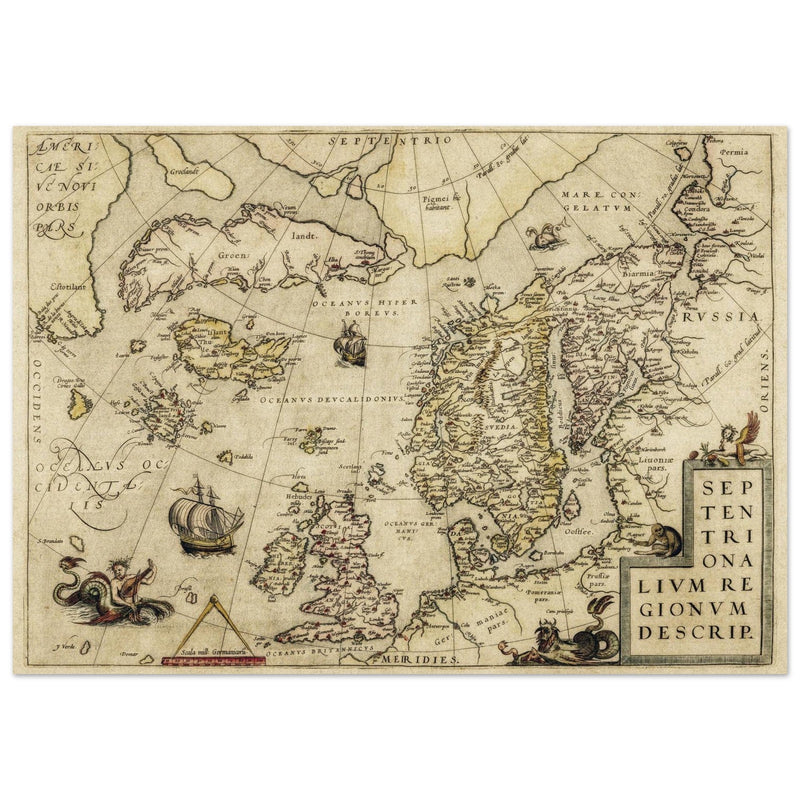 Ancient of the North Atlantic by Abraham Ortelius.