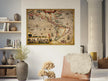 America old map print. Poster reproduction of the american continent year 1630 by Hendrik Hondius