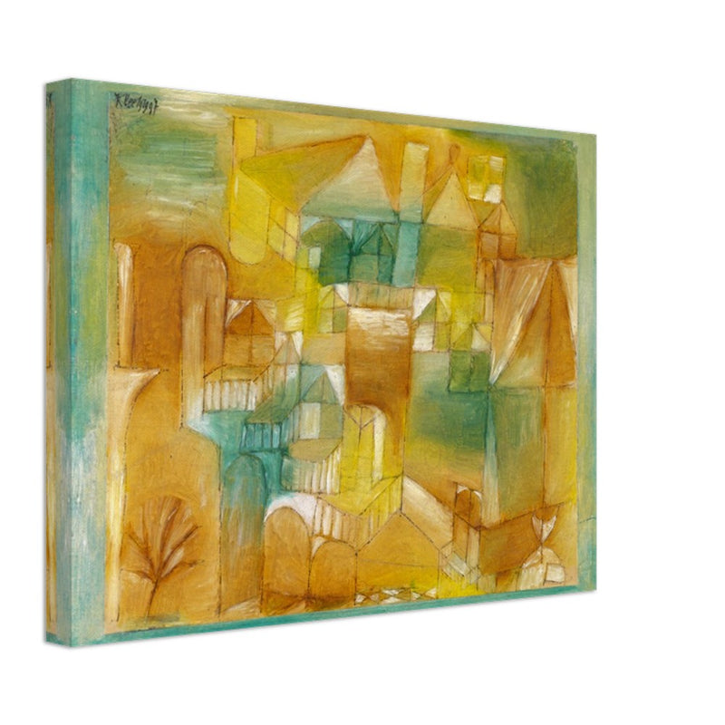 Paul Klee Fascsade brown green 1919. Modern abstract painting.    and redesigned wallart