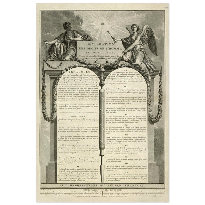 Jean Jacques-François Le Barbier's illustration of the Declaration of the Rights of Man and of the Citizen.