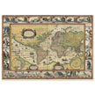 Old ancient map Nova Totius Terrarum Orbis Geographica ac Hydrographica Tabula by Willem Janszoon Blaeu .