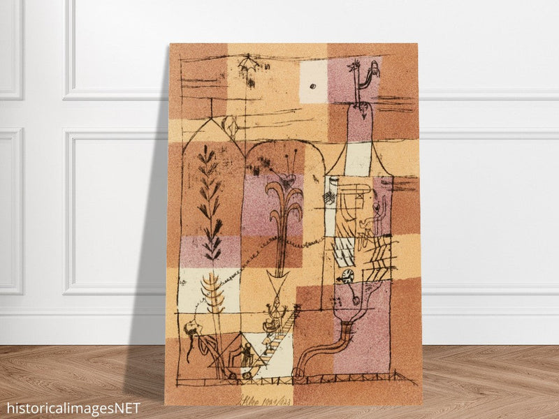 Paul Klee Hoffmanesque Scene abstract painting.