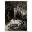 Ode to Psyche by Will Hicok Low 1887. Vintage  print of this greek mythology episode between Eros and Psiche