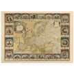 Ancient antique map of Europe. The map is devided in empires and realms.  poster.