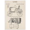 Motor Vehicle patent drawing by James Frank Duryea.
