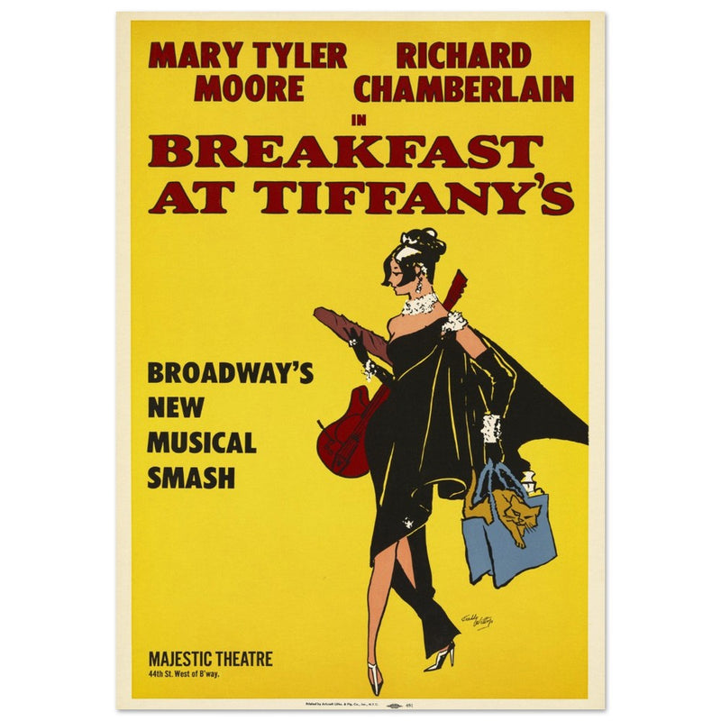 Breakfast at Tiffany's historic broadway musical poster reproduction. Vintage print
