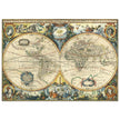 Ancient map of the world XVII Century Double Hemisphere globe map by Jacob Aertsz.