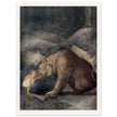 John Bauer the little princess and the bear vintage illustration . From the fairy tale Bella's Glorious Adventure.