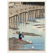 The Gion Bridge at Hondo in Amakusa by Kawase Hasui