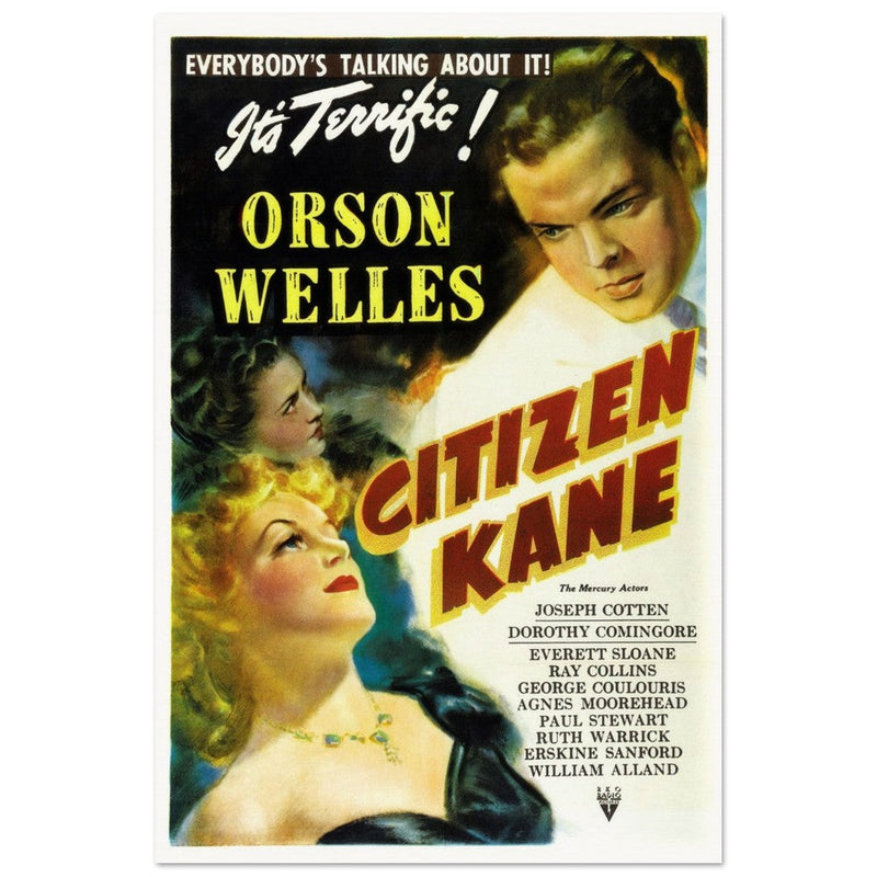 Citizen Kane by Orson Welles movie poster.