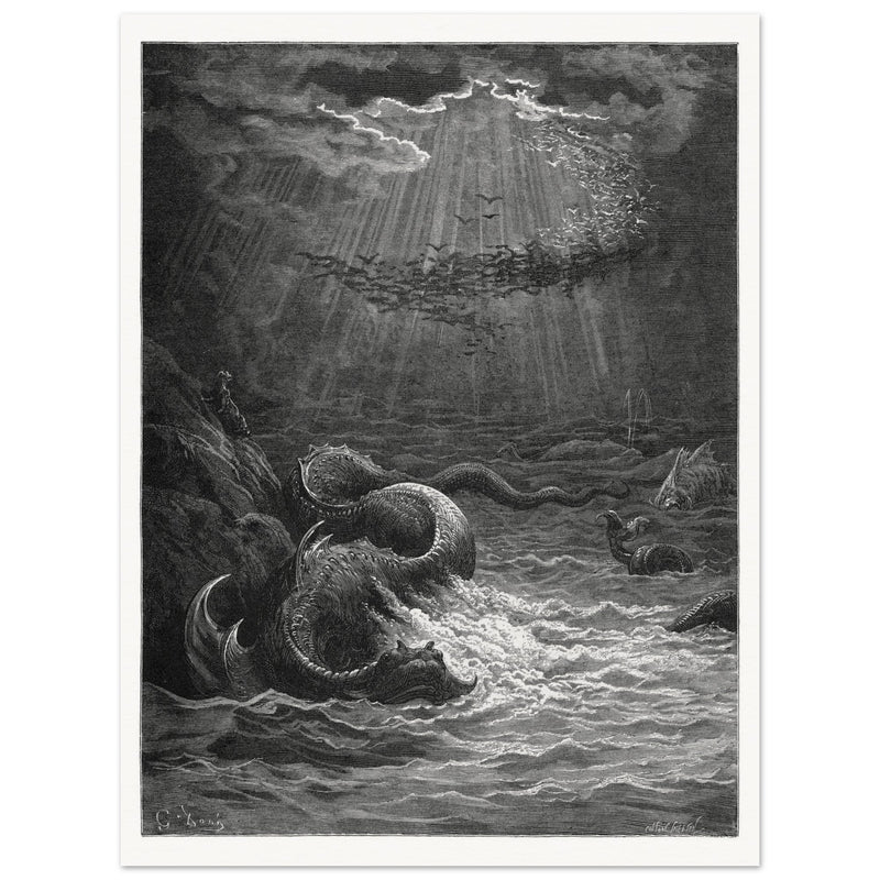 Gustave Dore Paradise Lost engraving . The moment of Creation.