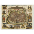 Jerusalem ancient map XVII Century by Daniel Stoopendael.