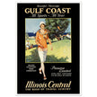 Gulf Coast vintage luxury travel poster. Travel luxury adverting print.