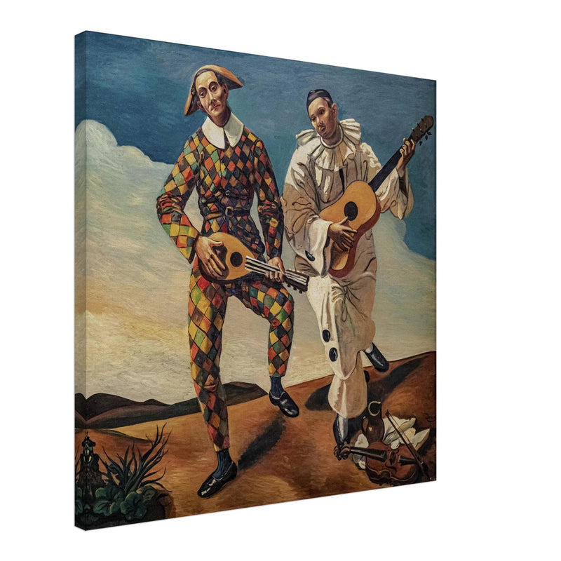Andre Derain painting Harlequin and Pierrot