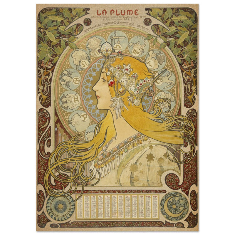 Art Nouveau Alphonse Mucha La Plume.