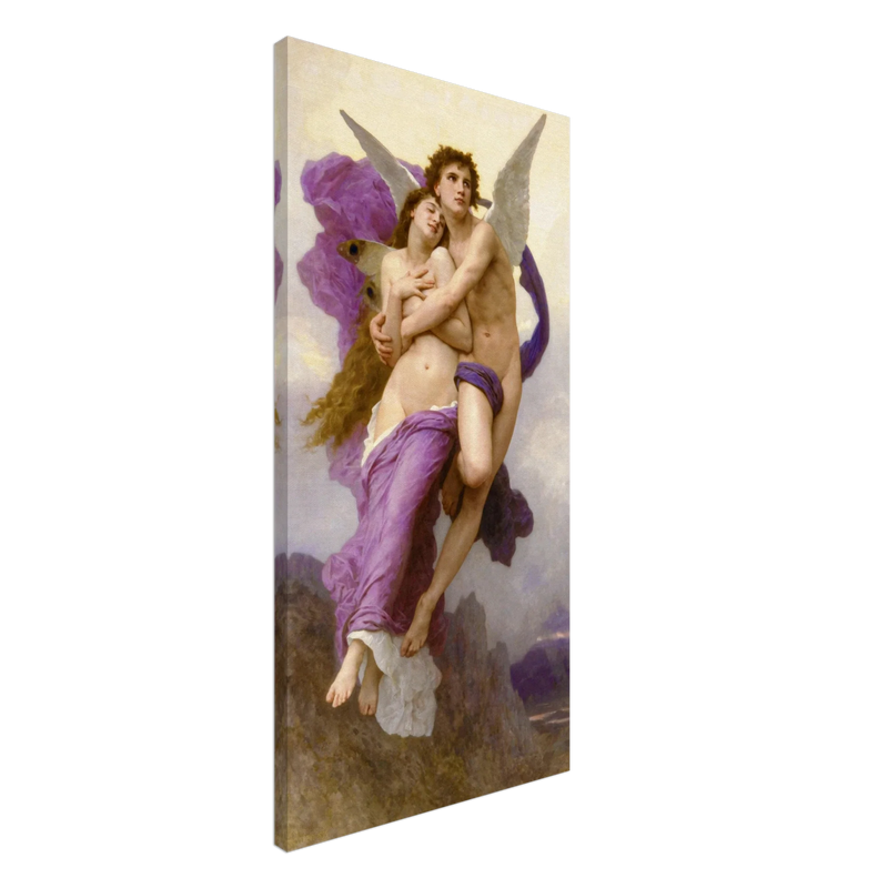 Antique painting The abduction of Psyche by William Adolphe Bouguereau 1895.