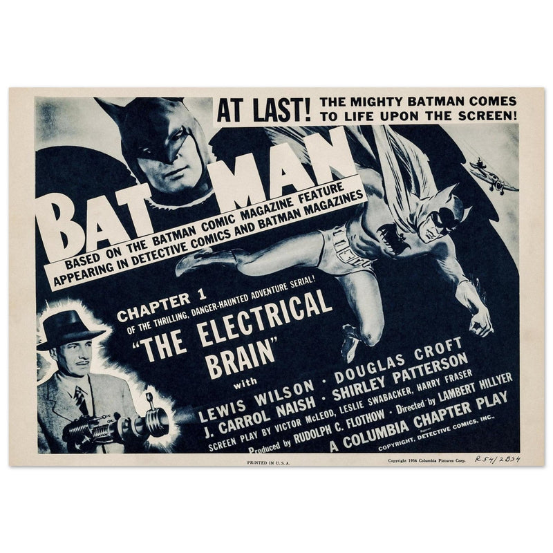 The Batman 1954 vintage movie poster .