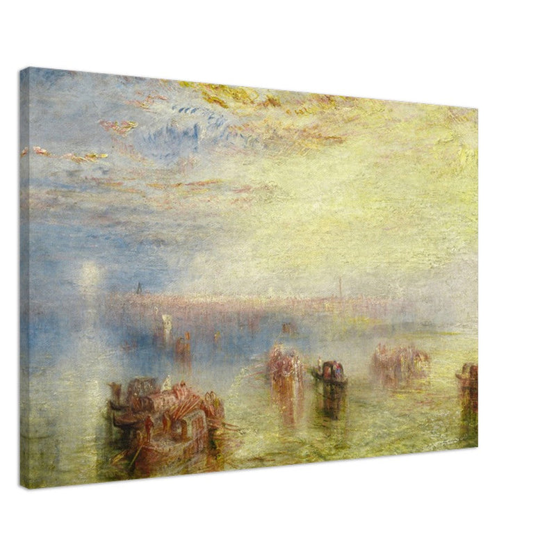 Approach to Venice by Joseph Mallord William Turner. Antique abstract painting of Venice Italy.