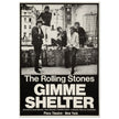 The Rolling Stones music promo poster for Gimme Shelter film at the Plaza Theatre in New York.